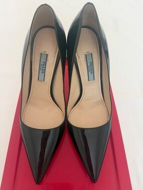 Prada Black Patent Leather Pointed Pumps
